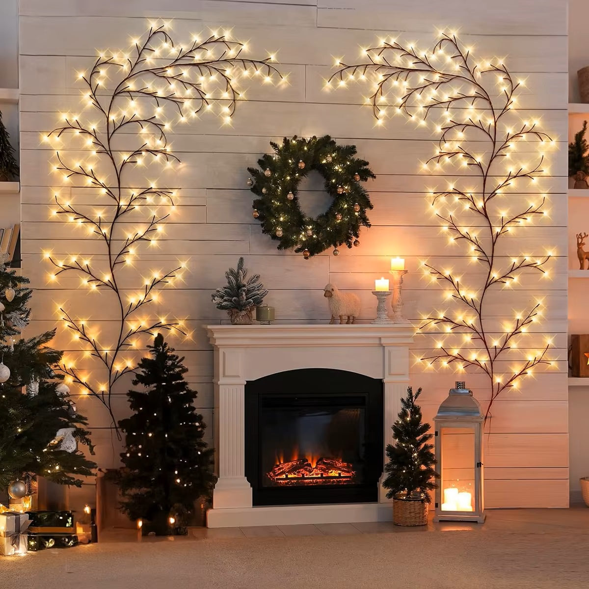 Willow Vine Branch Wall Lights Home Decor, different angle